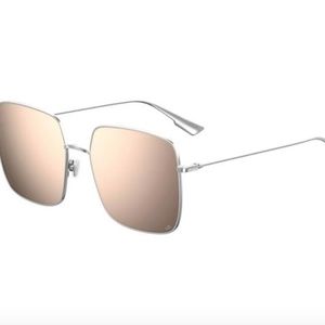 Dior Rose Gold Stellaire 1 Large Square Sunglasses